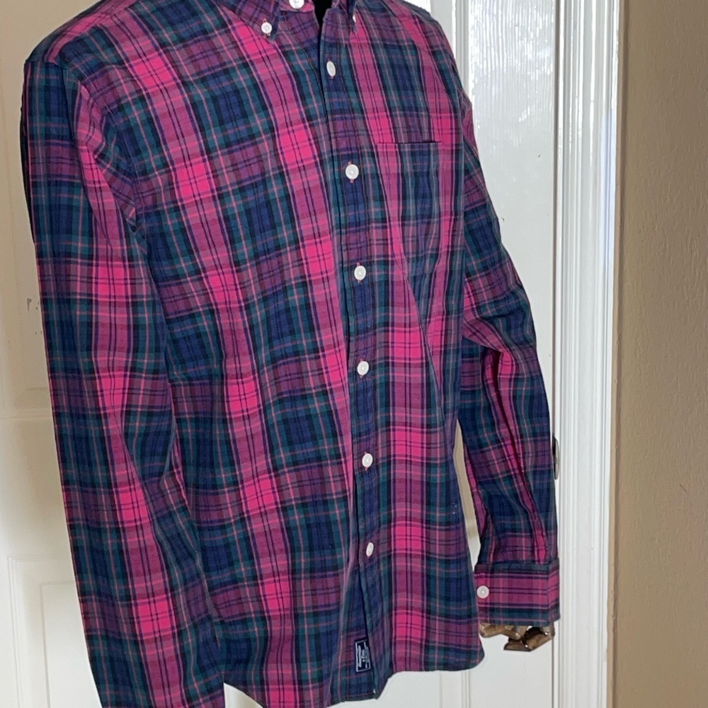 Abercrombie & Fitch Shirt Mens Large Red Plaid shirt VTG​​​​​ - Picture 5 of 10